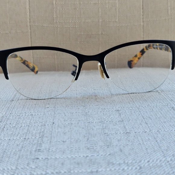 Coach Women Eyeglasses Half Rim Frame Satin Black/Honey Mosaic 50[]18 135 Glasse main image 6